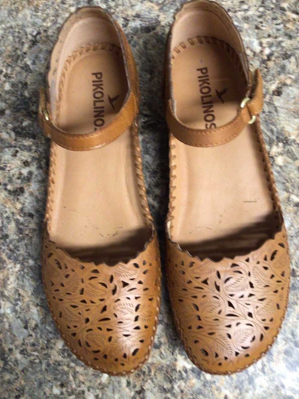 Orig $180 Pikolinos Semi-Open Shoes - Premium Goatskin Leather Sz 9-9.5 Like New - Picture 4 of 15